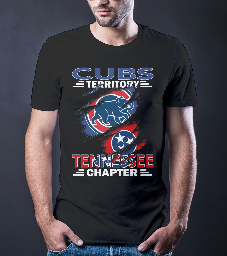 Cubs Territory Tennessee Chapter Chicago Cubs And Tennessee Flag Logo Integration T-Shirt