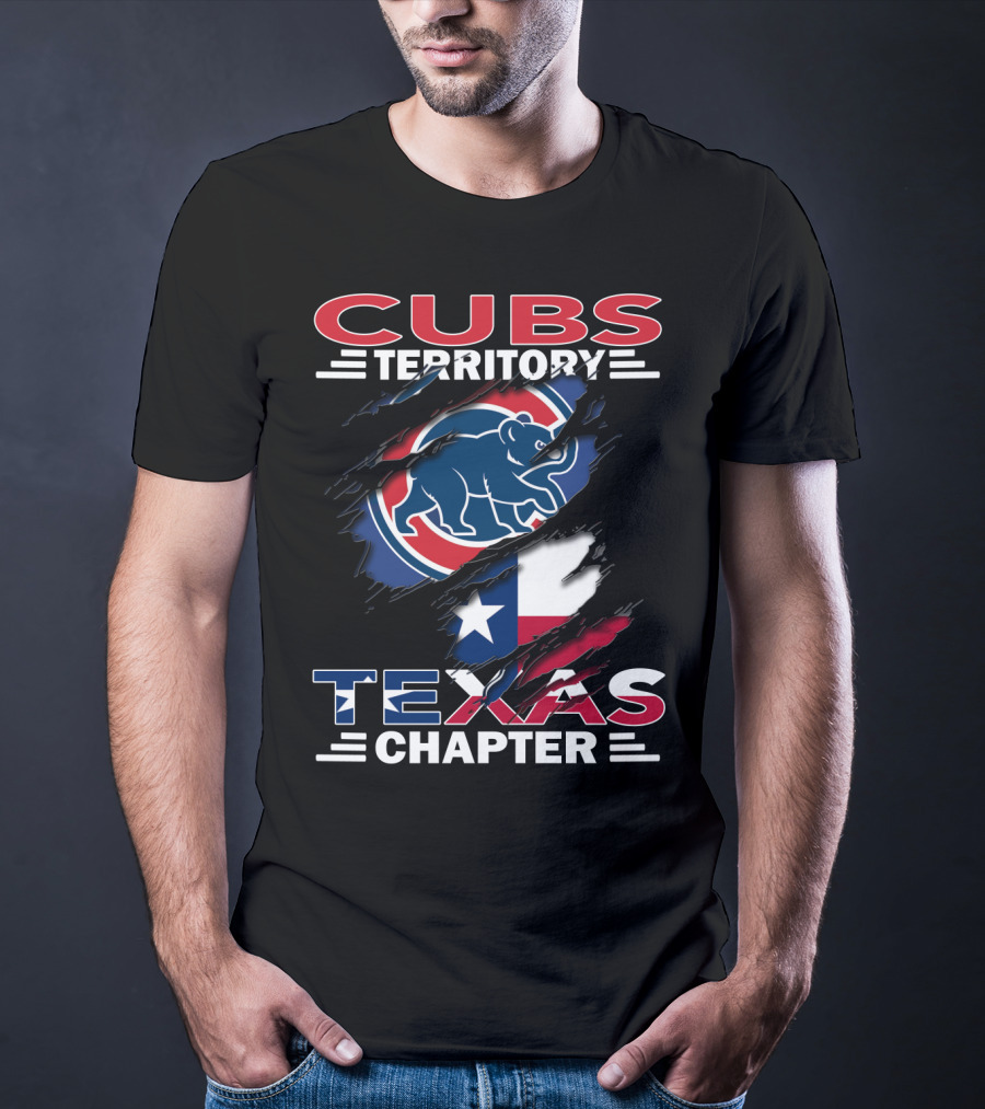 Cubs Territory Texas Chapter Flag And Logo Claw Marks T-Shirt