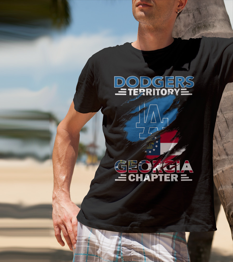 Dodgers Territory LA Georgia Chapter American Flag T-Shirt
