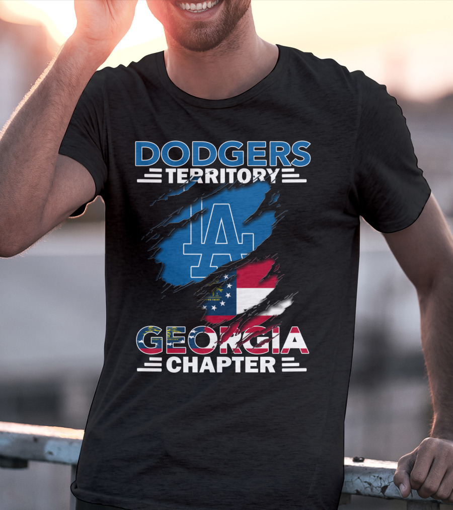 Dodgers Territory LA Georgia Chapter American Flag T-Shirt