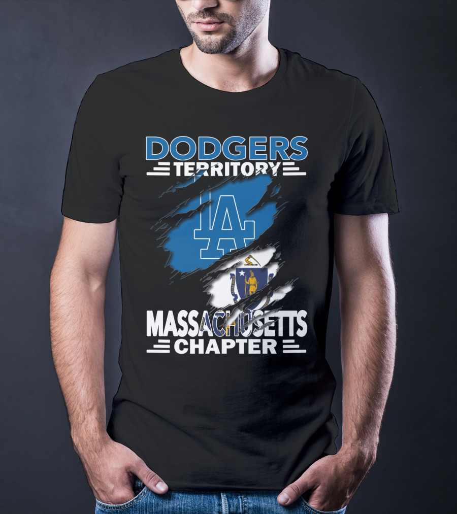 Dodgers Territory LA Massachusetts Chapter Boston Fan Base T-Shirt