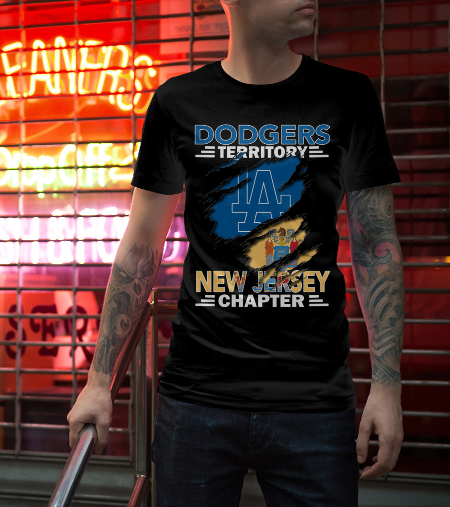 Dodgers Territory LA Logo New Jersey Chapter T-Shirt