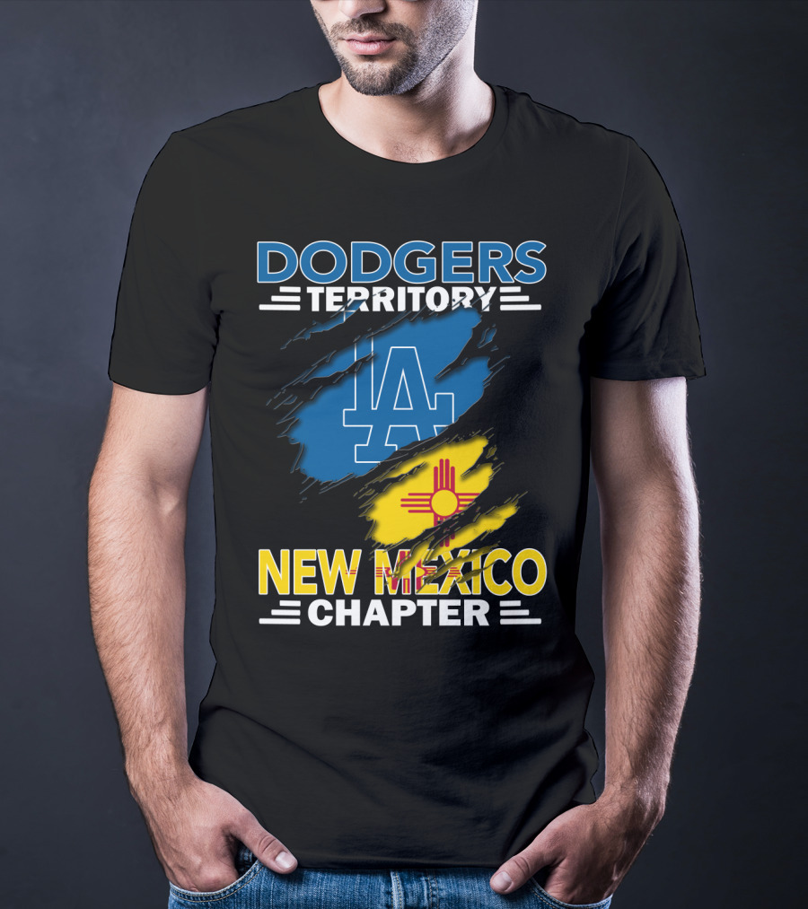 Dodgers Territory New Mexico Chapter LA Logo And Zia T-Shirt