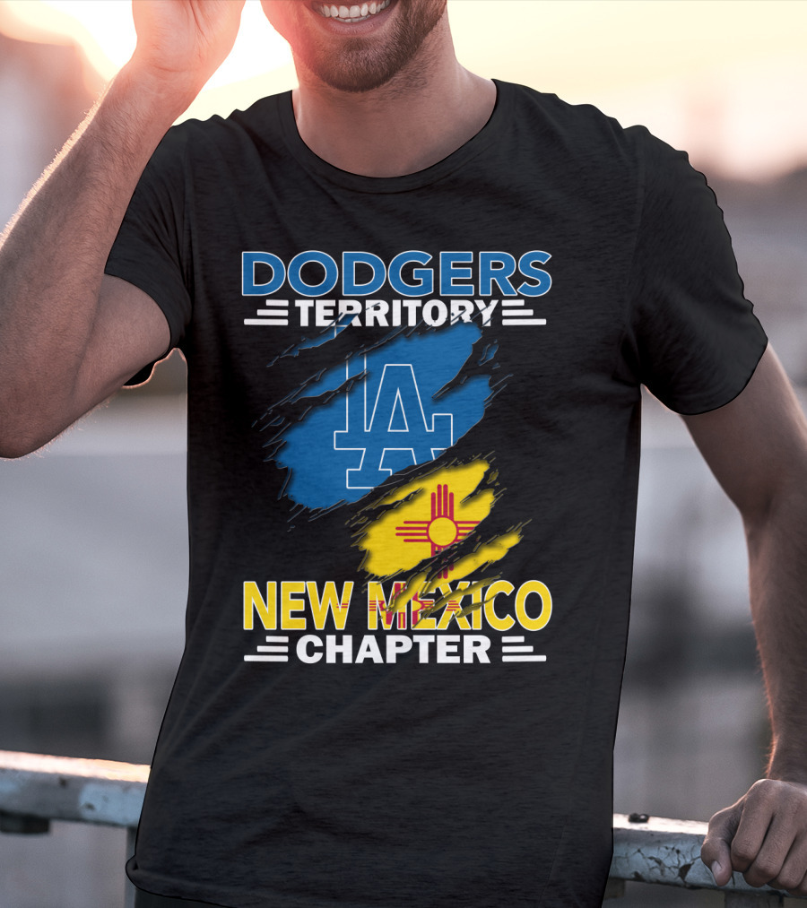 Dodgers Territory New Mexico Chapter LA Logo And Zia T-Shirt