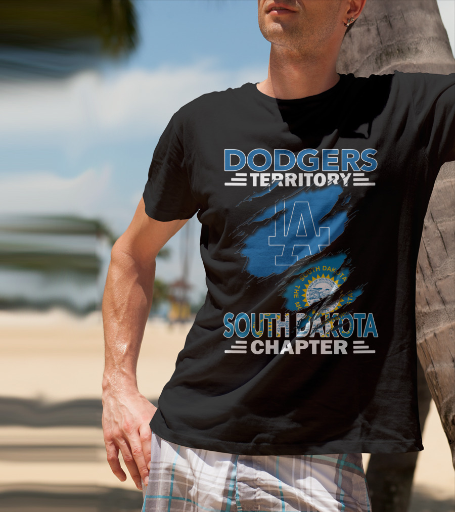 Dodgers Territory LA Logo South Dakota Chapter T-Shirt
