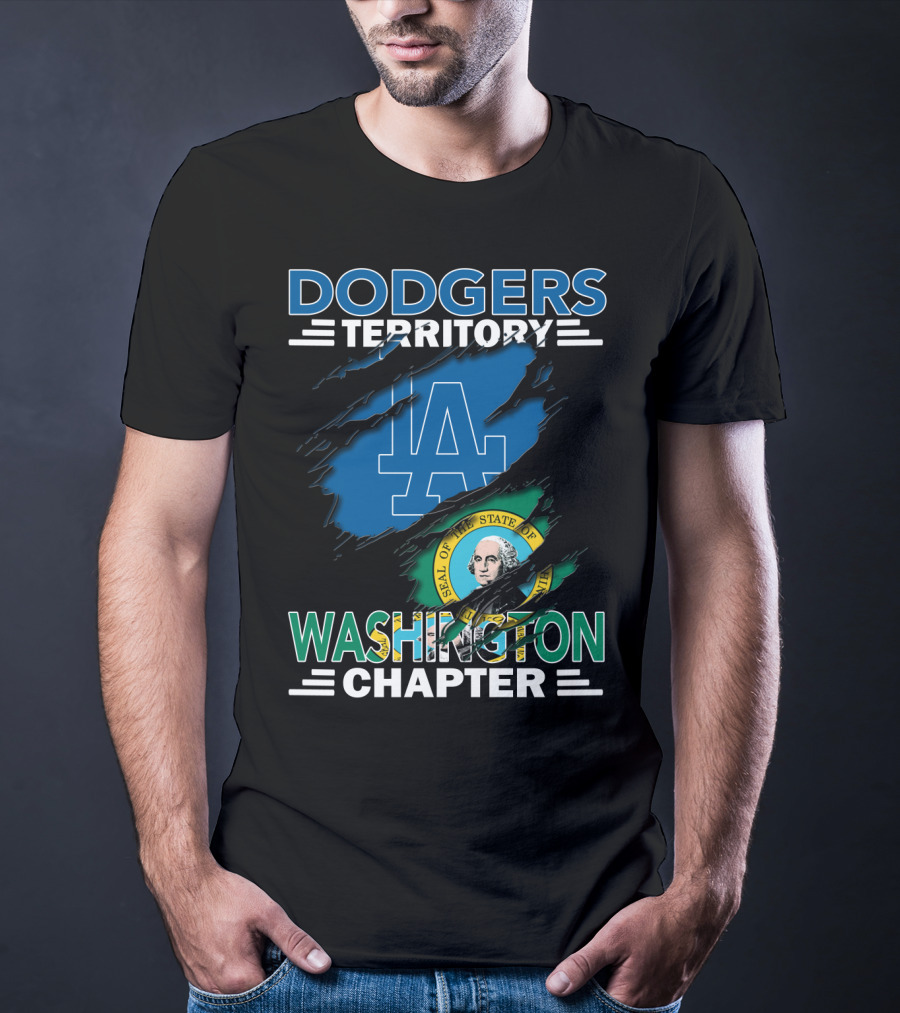Dodgers LA Territory Washington Chapter Seal Of The State T-Shirt