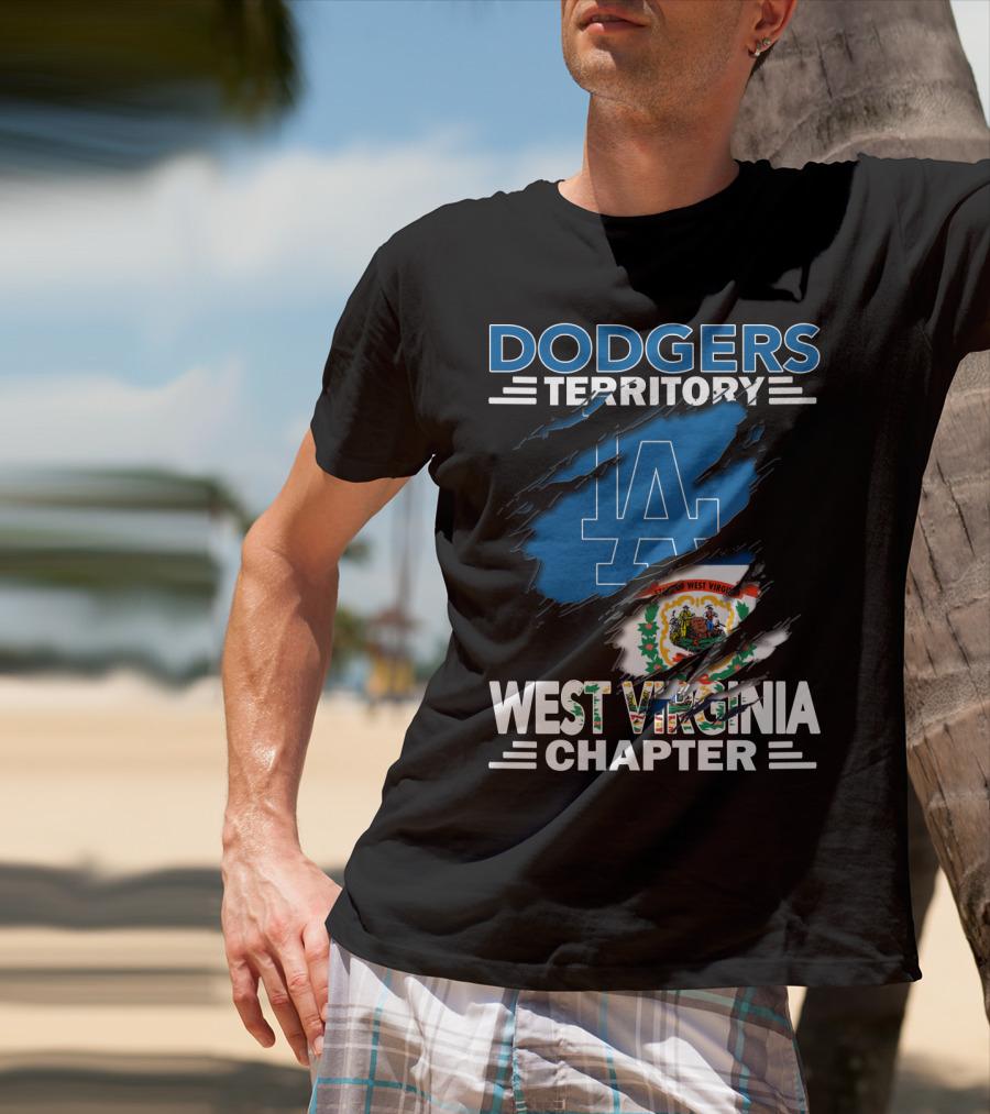 Dodgers Territory LA Emblem West Virginia Chapter T-Shirt