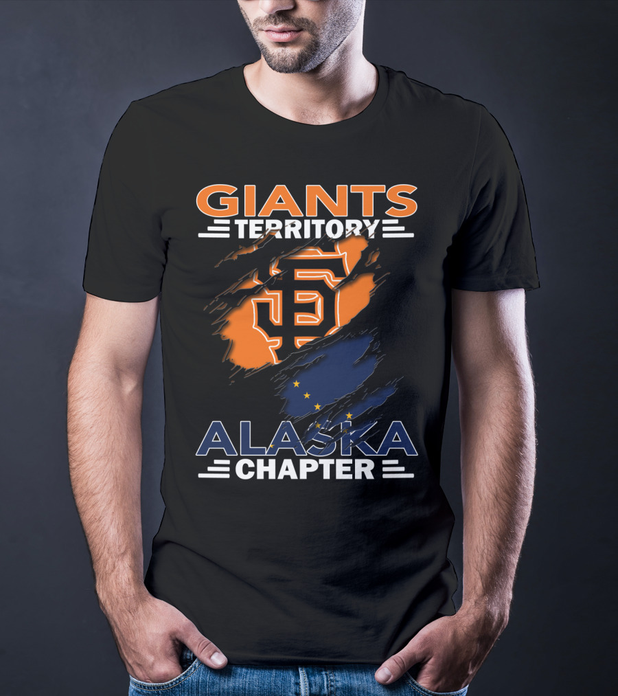 Giants Territory Alaska Chapter San Francisco Giants Logo And Alaska State Flag Elements T-Shirt