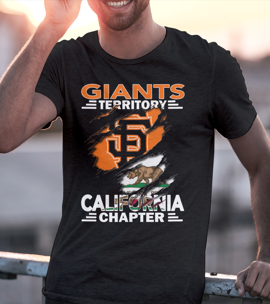 Giants Territory California Chapter Sf Logo Bear Flag T-Shirt