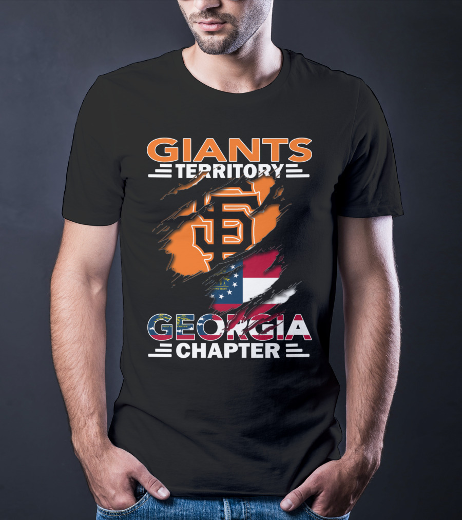 Giants Territory Georgia Chapter Sf Logo Georgia Flag T-Shirt
