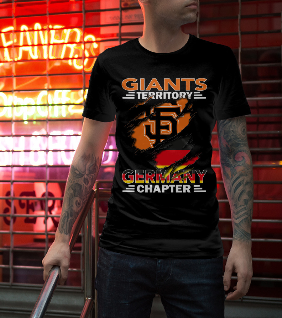 Giants Territory Germany Chapter Sf Baseball Logo With German Flag T-Shirt