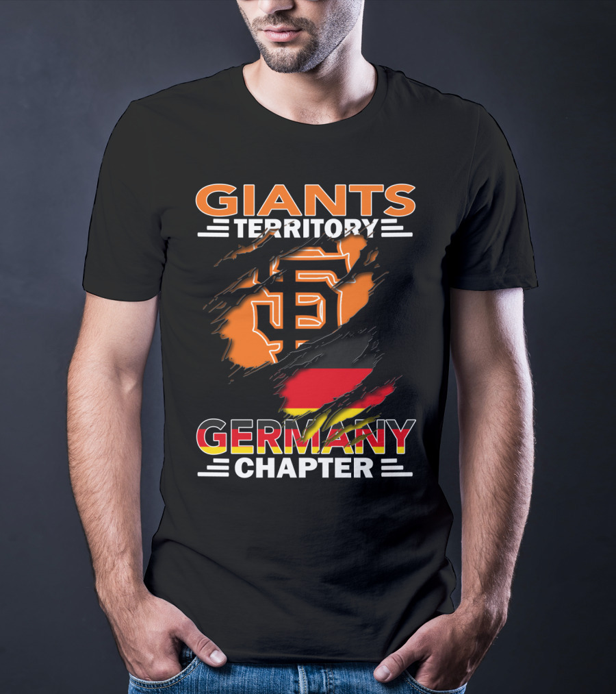 Giants Territory Germany Chapter Sf Baseball Logo With German Flag T-Shirt