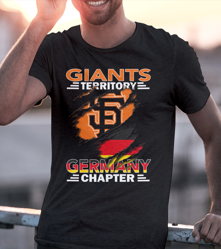 Giants Territory Germany Chapter Sf Baseball Logo With German Flag T-Shirt