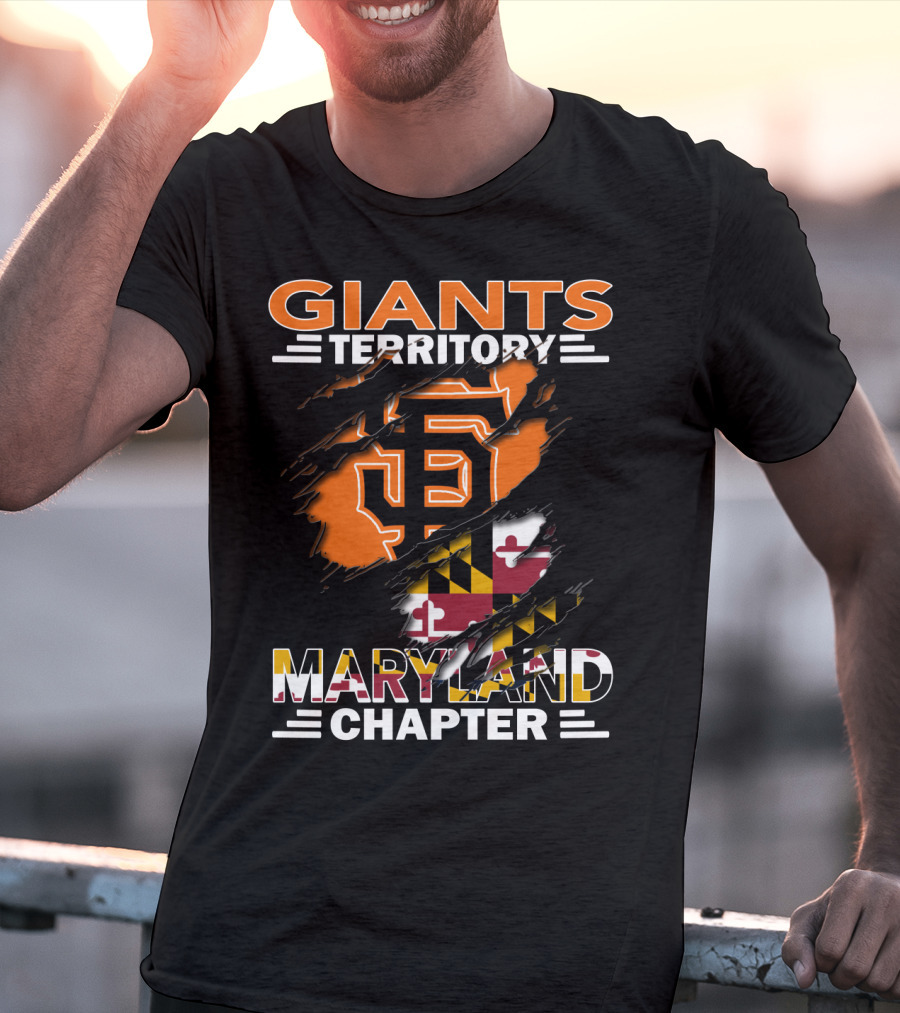 Giants Territory Maryland Chapter San Francisco Giants Logo Maryland Flag T-Shirt