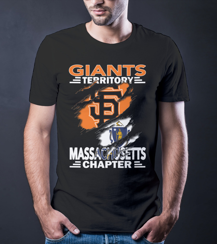 Giants Territory Massachusetts Chapter Sf Logo State Flag T-Shirt