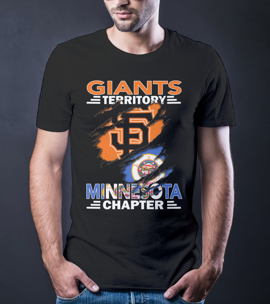 Giants Territory Minnesota Chapter San Francisco Giants Logo Minnesota State Flag T-Shirt