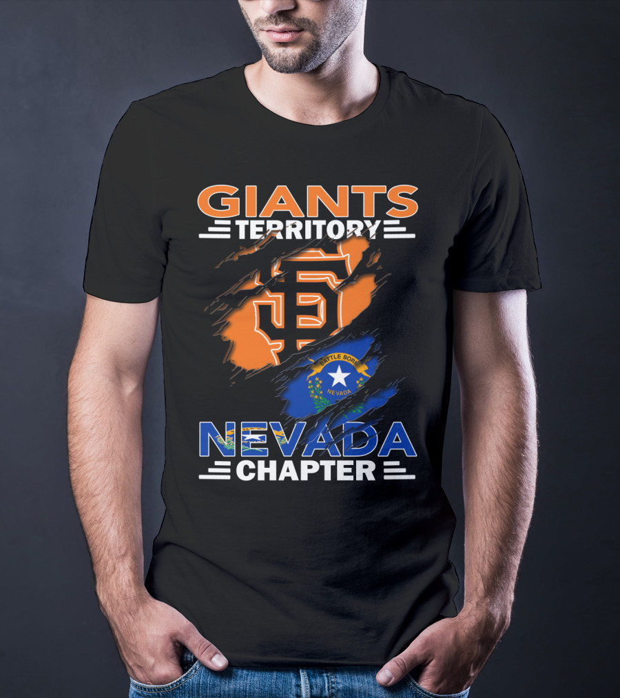 Giants Territory Nevada Chapter Battle Born State Flag San Francisco Giants T-Shirt