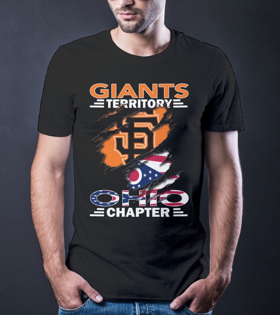 Giants Territory Ohio Chapter San Francisco Giants Logo With Ohio Flag T-Shirt