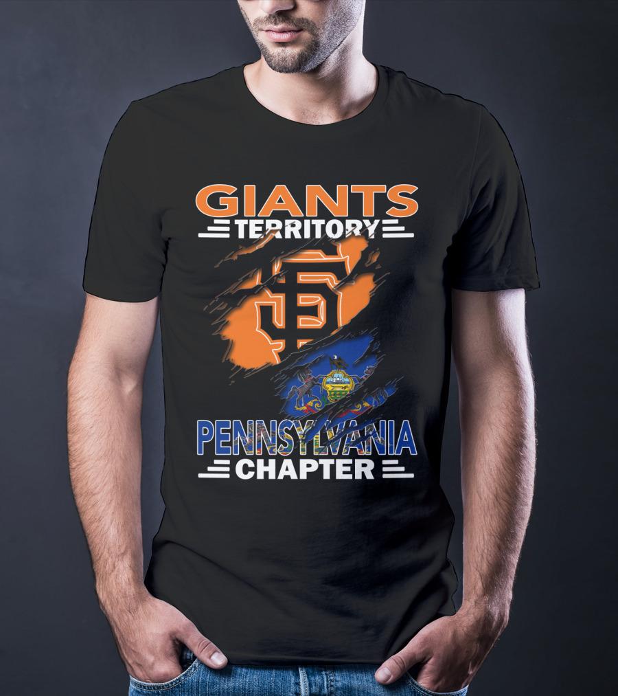Giants Territory Pennsylvania Chapter San Francisco Giants Logo And Pennsylvania State Symbol T-Shirt