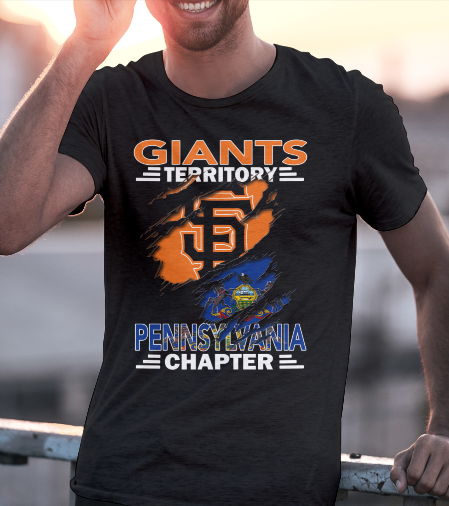 Giants Territory Pennsylvania Chapter San Francisco Giants Logo And Pennsylvania State Symbol T-Shirt