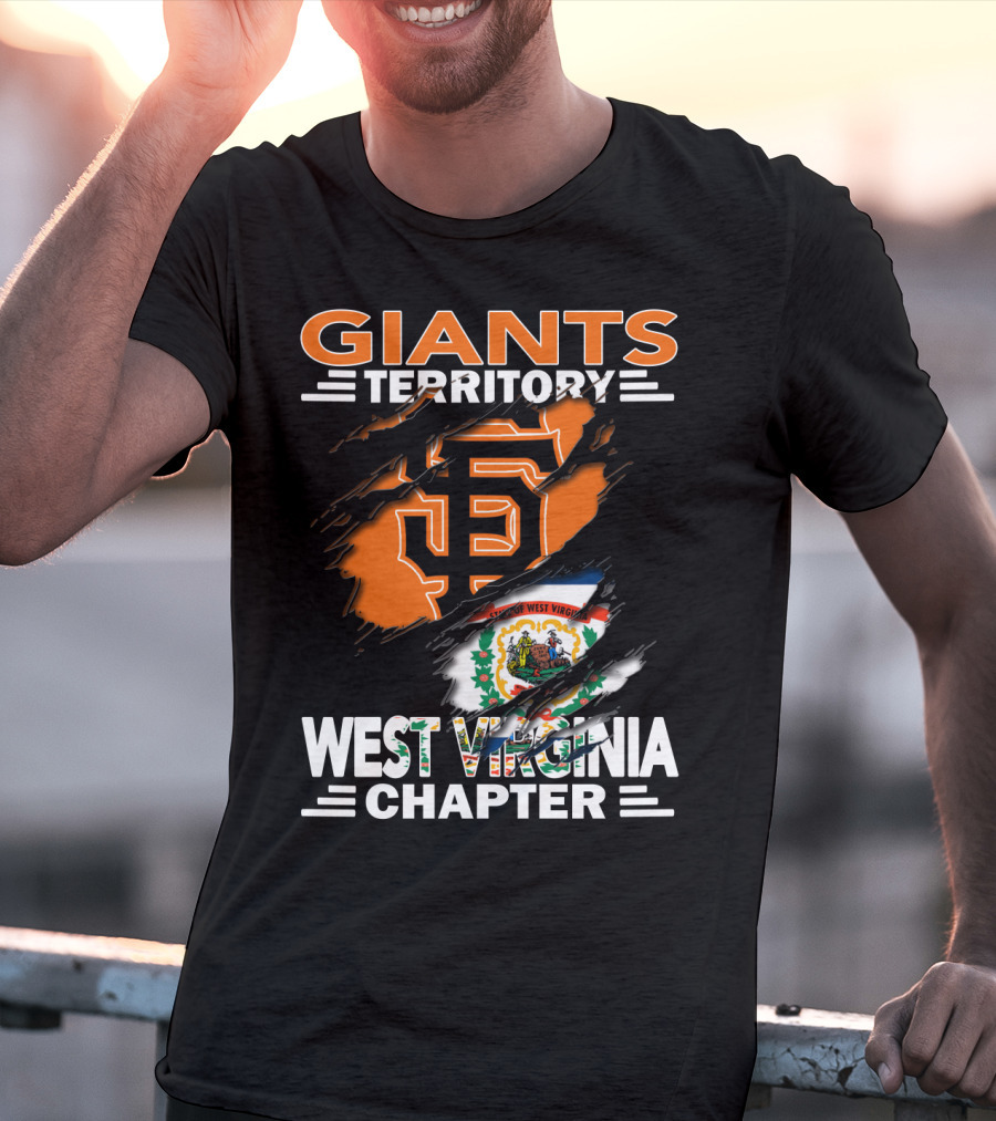 Giants Territory Sf Logo West Virginia State Flag Chapter T-Shirt