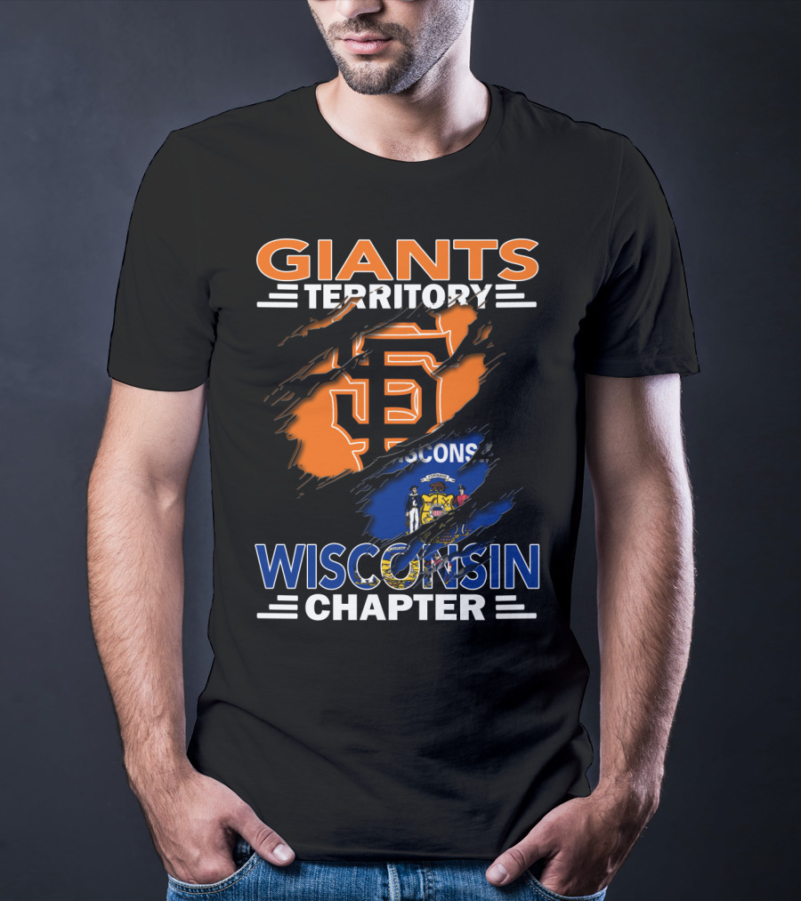 Giants Territory Wisconsin Chapter San Francisco Logo Giants Flag T-Shirt
