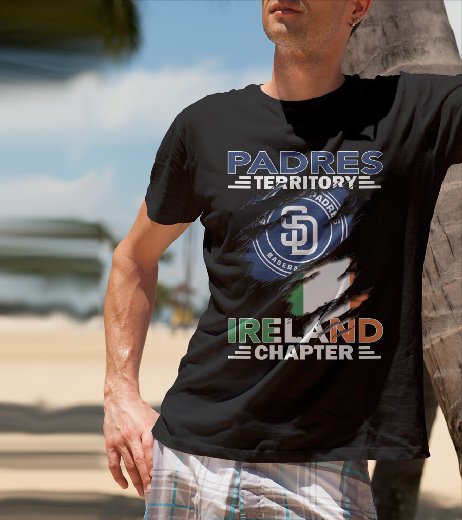 Padres Territory Ireland Chapter Baseball SD Flag T-Shirt