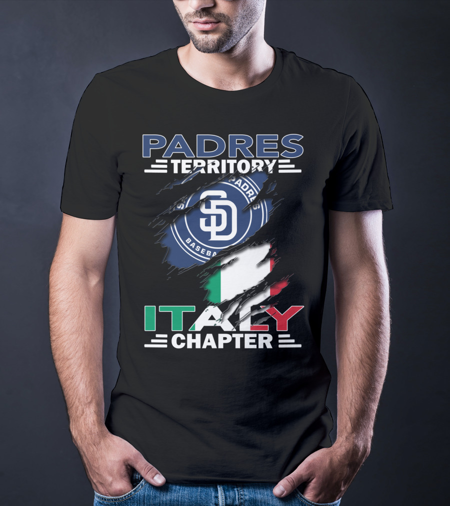Padres Territory Italy Chapter Baseball Sd Logo Italian Flag T-Shirt