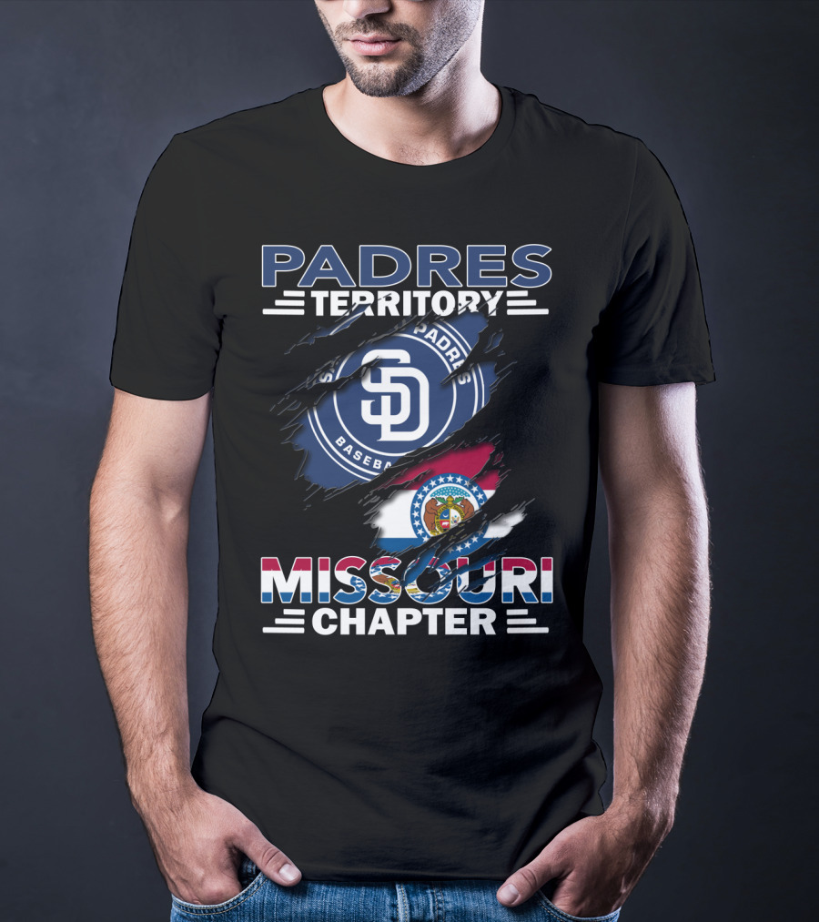 Padres Territory Missouri Chapter San Diego Baseball Flag T-Shirt