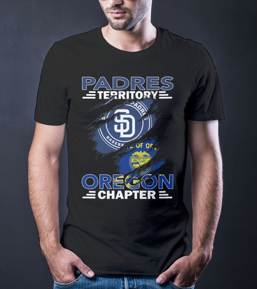San Diego Padres Territory Oregon Chapter State Seal Rip T-Shirt