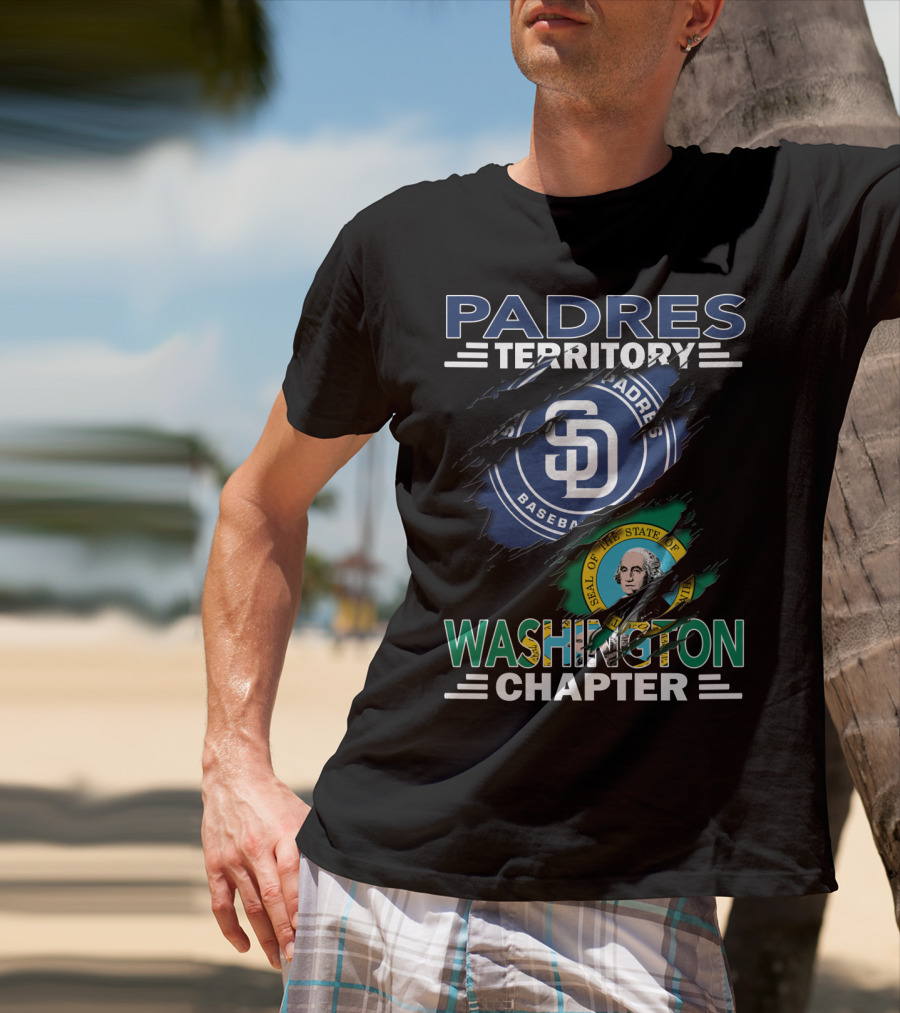 Padres Territory SD Baseball Washington Chapter Seal Of The State Of Washington T-Shirt