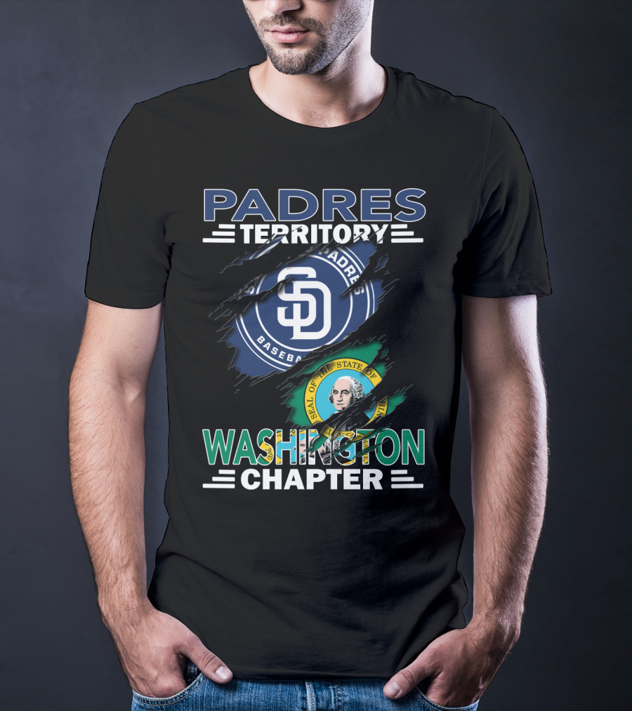 Padres Territory SD Baseball Washington Chapter Seal Of The State Of Washington T-Shirt
