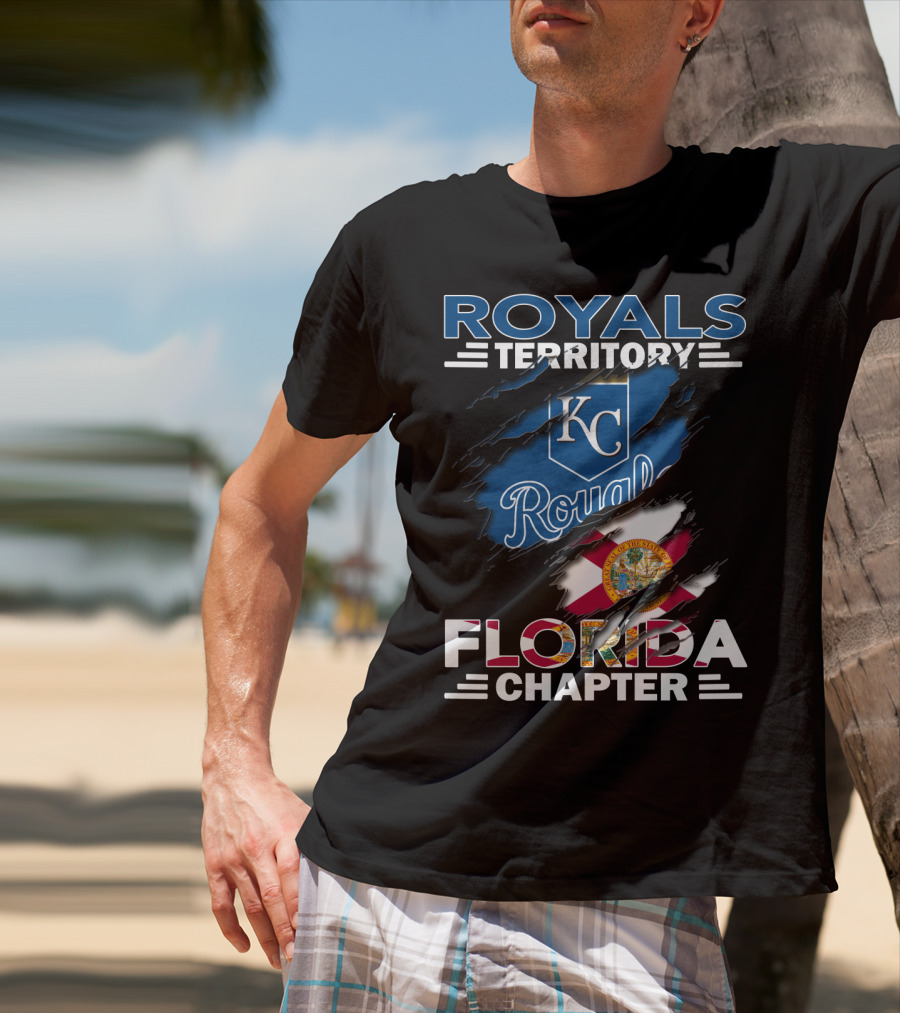 Royals Territory Florida Chapter KC Royals Logo Florida Flag Emblem T-Shirt