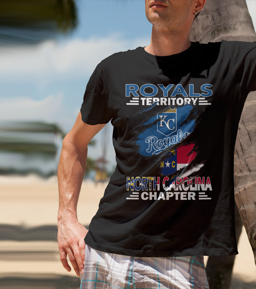 Royals Territory North Carolina Chapter KC Royals NC Flag T-Shirt