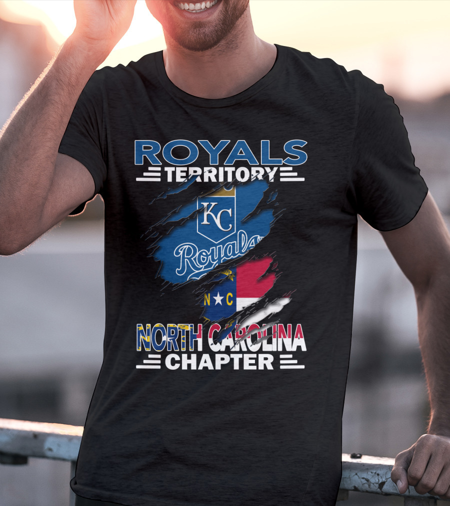 Royals Territory North Carolina Chapter KC Royals NC Flag T-Shirt