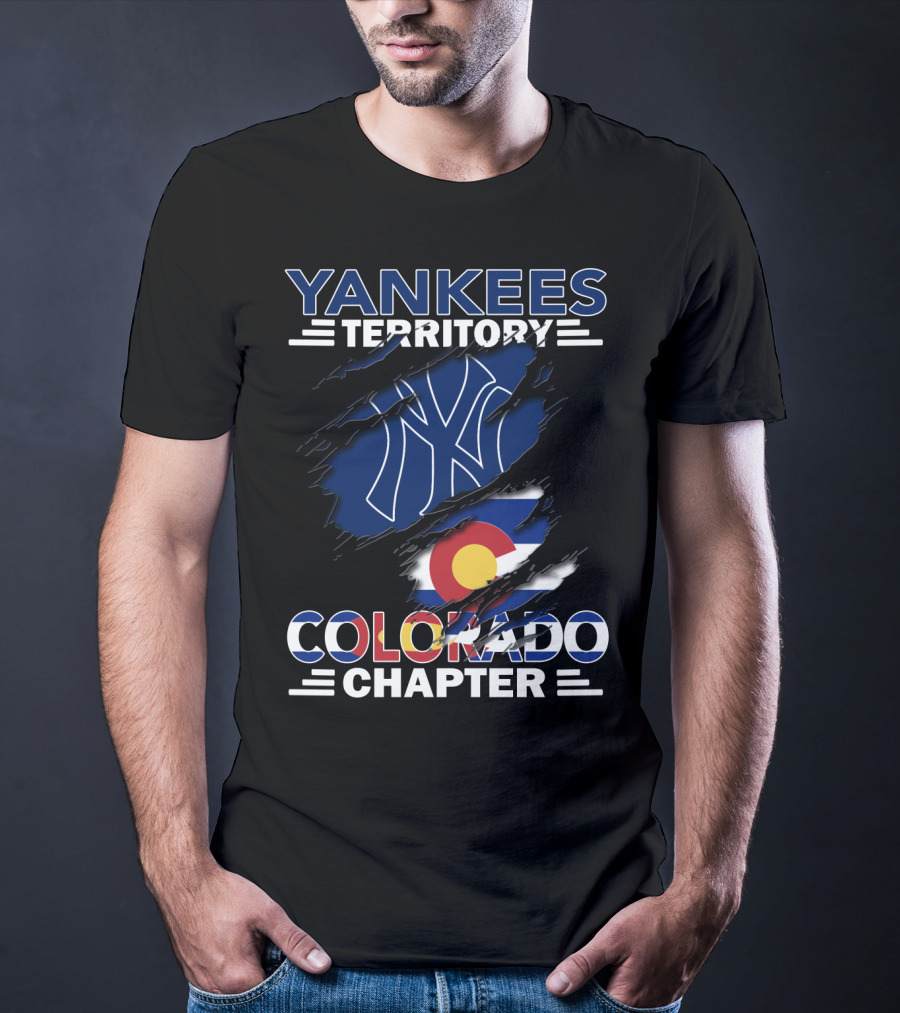 Yankees Territory Colorado Chapter New York Yankees Colorado Flag T-Shirt