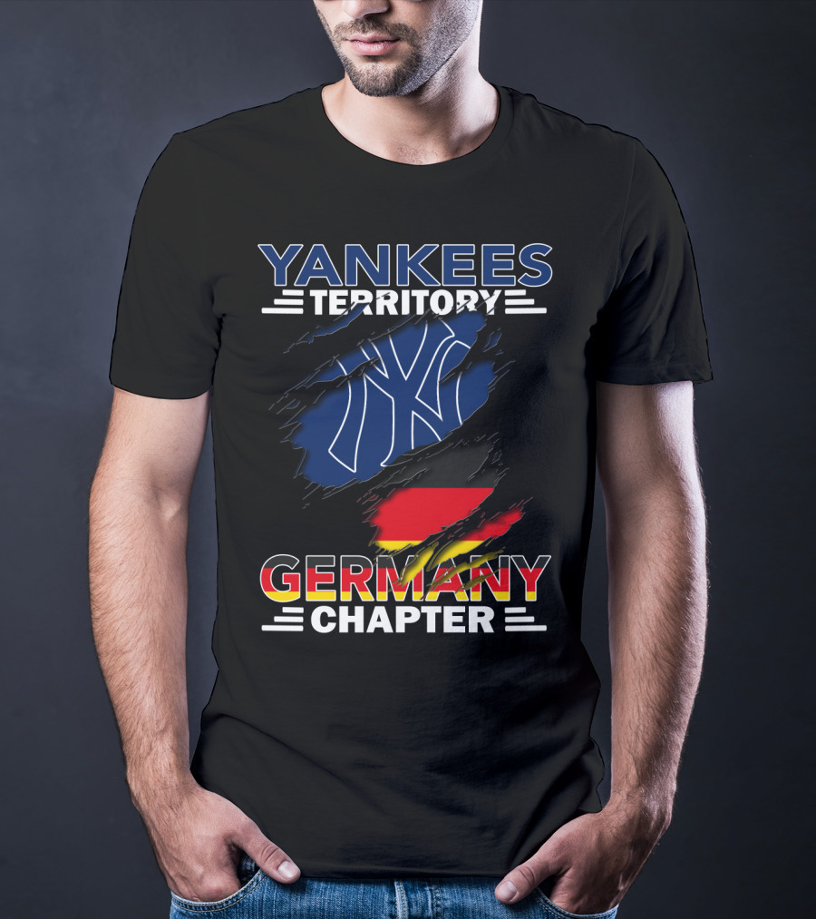 Yankees Territory Germany Chapter Flag Ripped NY T-Shirt