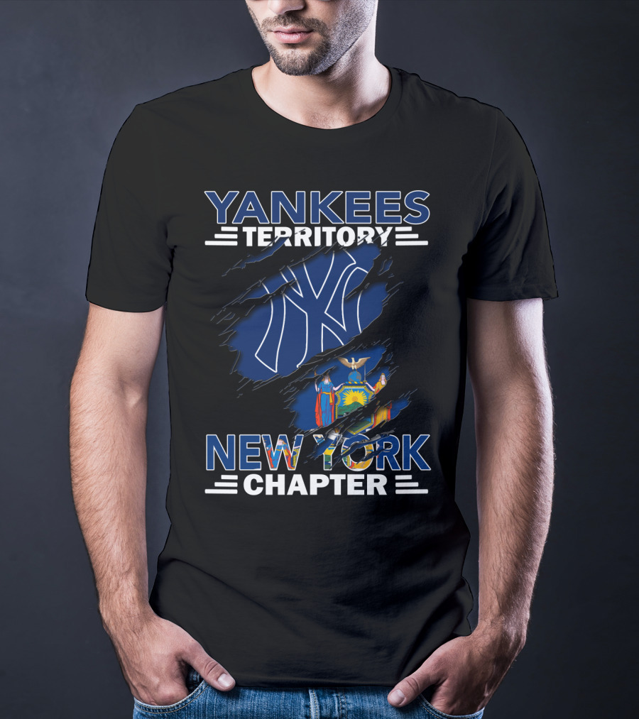 Yankees Territory New York Chapter Flag And Logo Fusion T-Shirt