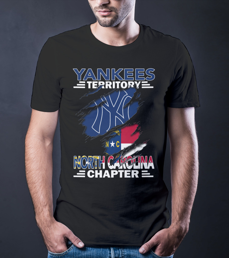 Yankees Territory North Carolina Chapter NY Logo And Flag T-Shirt