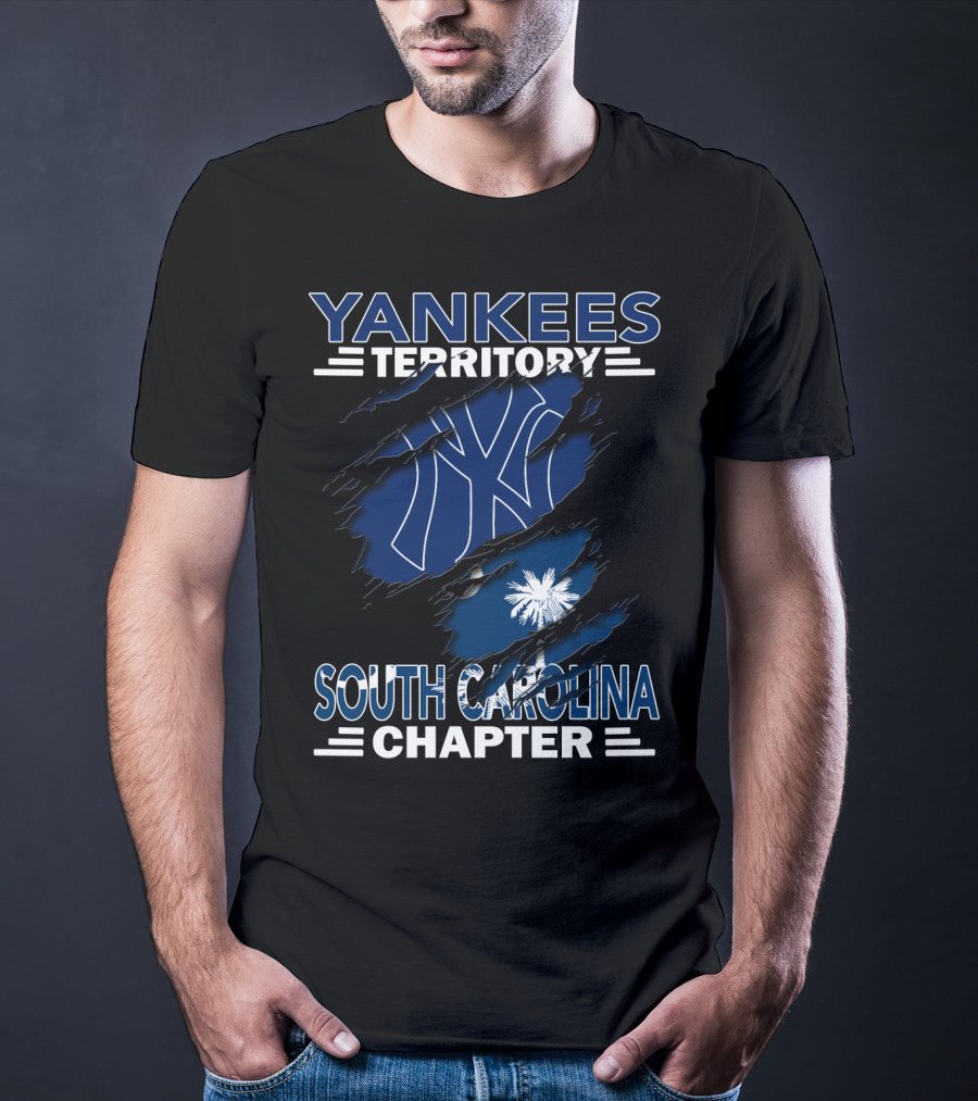 Yankees Territory South Carolina Chapter Yankees Logo South Carolina Flag T-Shirt