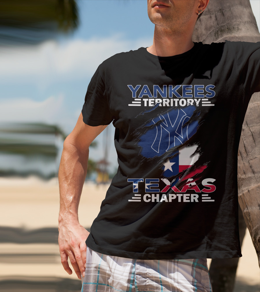 Yankees Territory Texas Chapter Yankees Logo Texas Flag T-Shirt