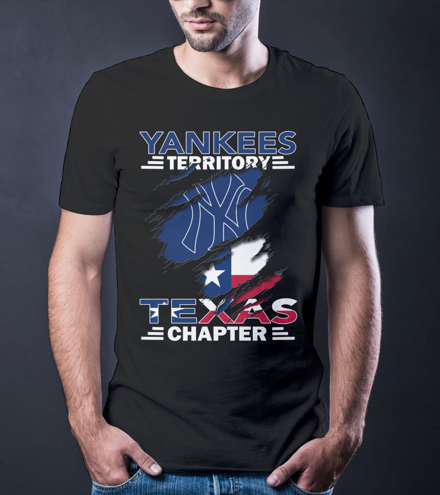 Yankees Territory Texas Chapter Yankees Logo Texas Flag T-Shirt