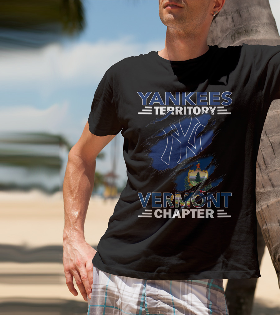 Yankees Territory Vermont Chapter Logo With New York Symbol And State Emblem T-Shirt