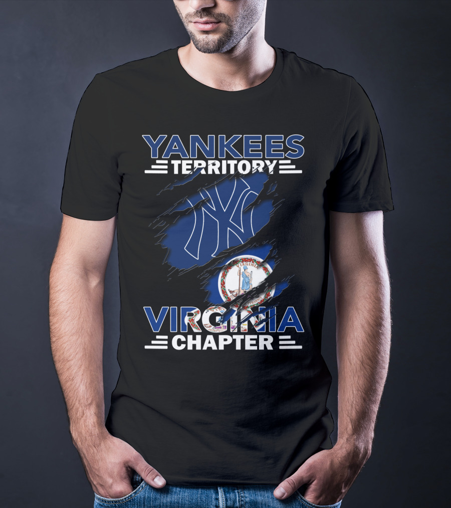 Yankees Territory Virginia Chapter Yankees Logo Virginia Flag T-Shirt