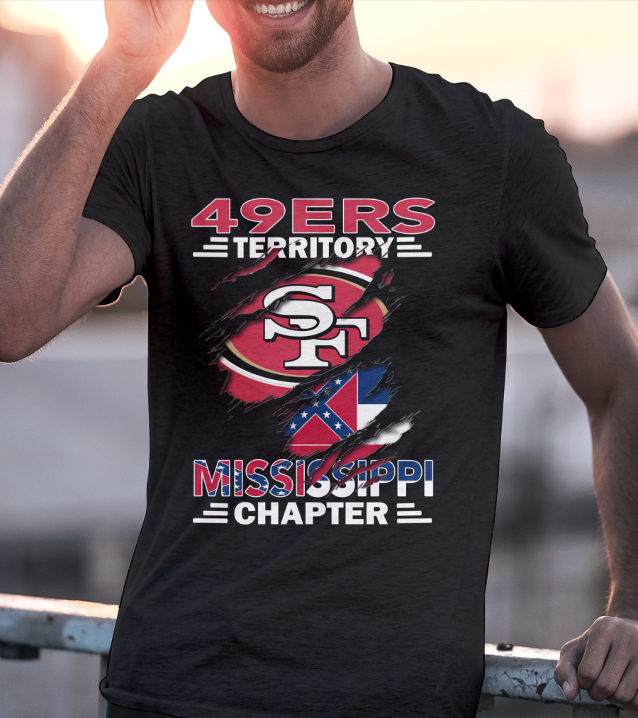 49ers Territory Mississippi Chapter SF Logo And Flag T-Shirt