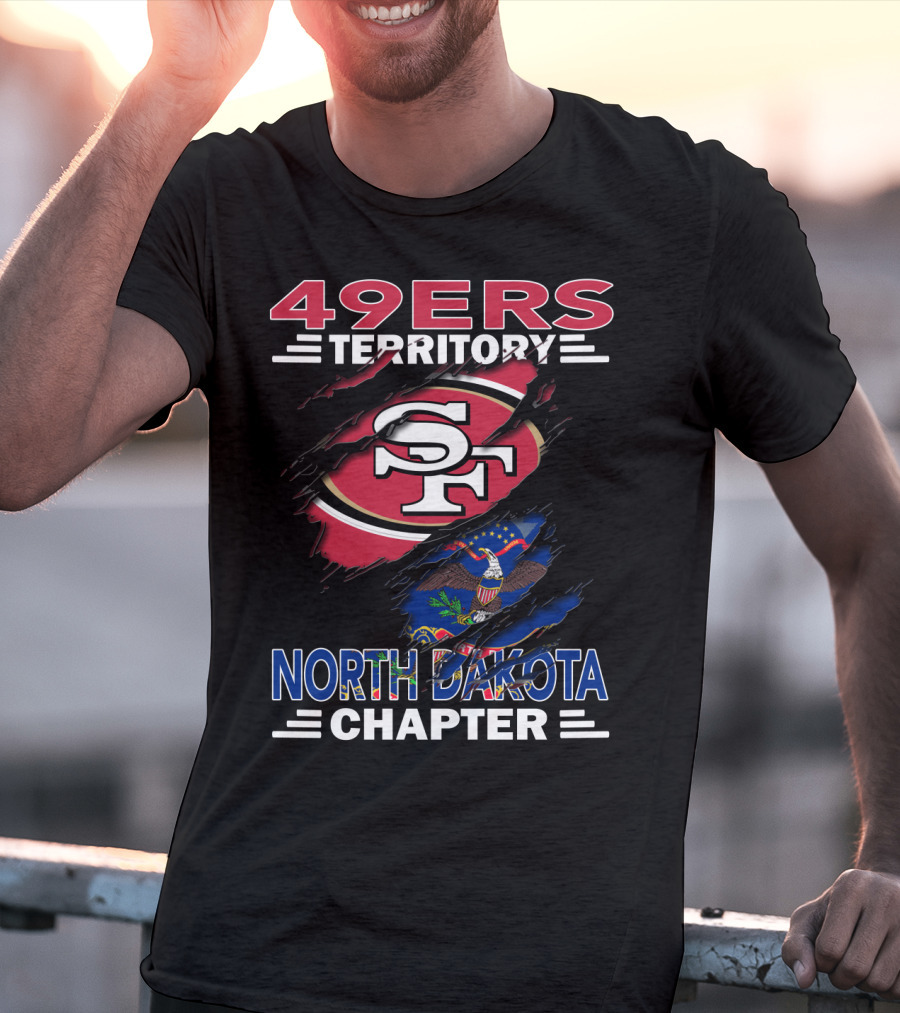 49ers Territory SF Logo North Dakota Chapter Flag T-Shirt