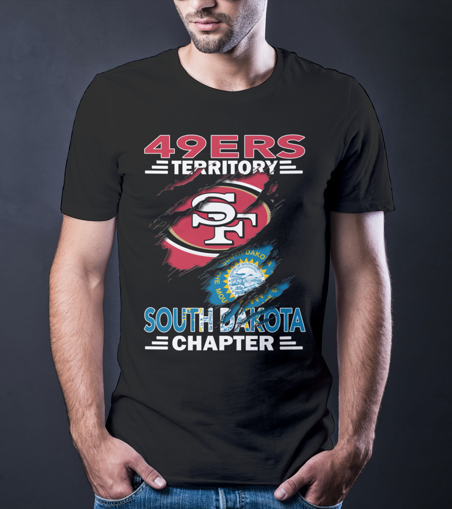 49ers Territory South Dakota Chapter SF Logo And State Emblem T-Shirt