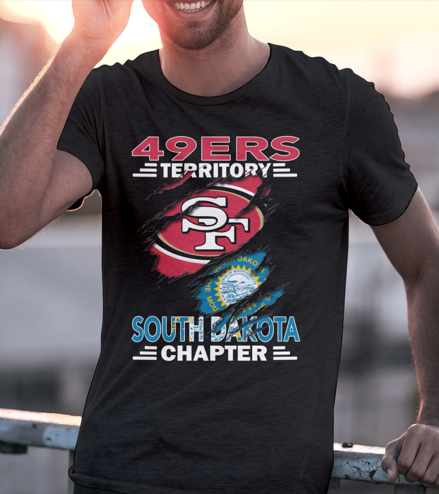 49ers Territory South Dakota Chapter SF Logo And State Emblem T-Shirt