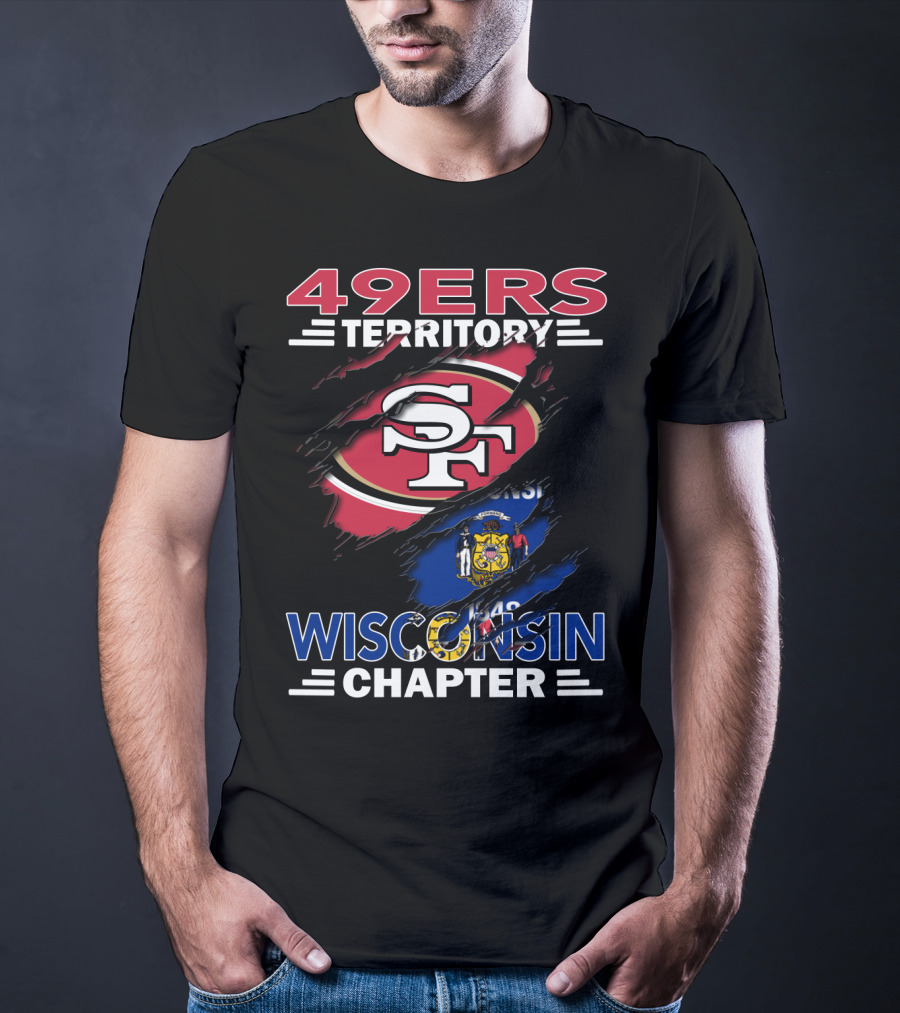 49ers Territory San Francisco Logo Wisconsin Chapter Flag T-Shirt