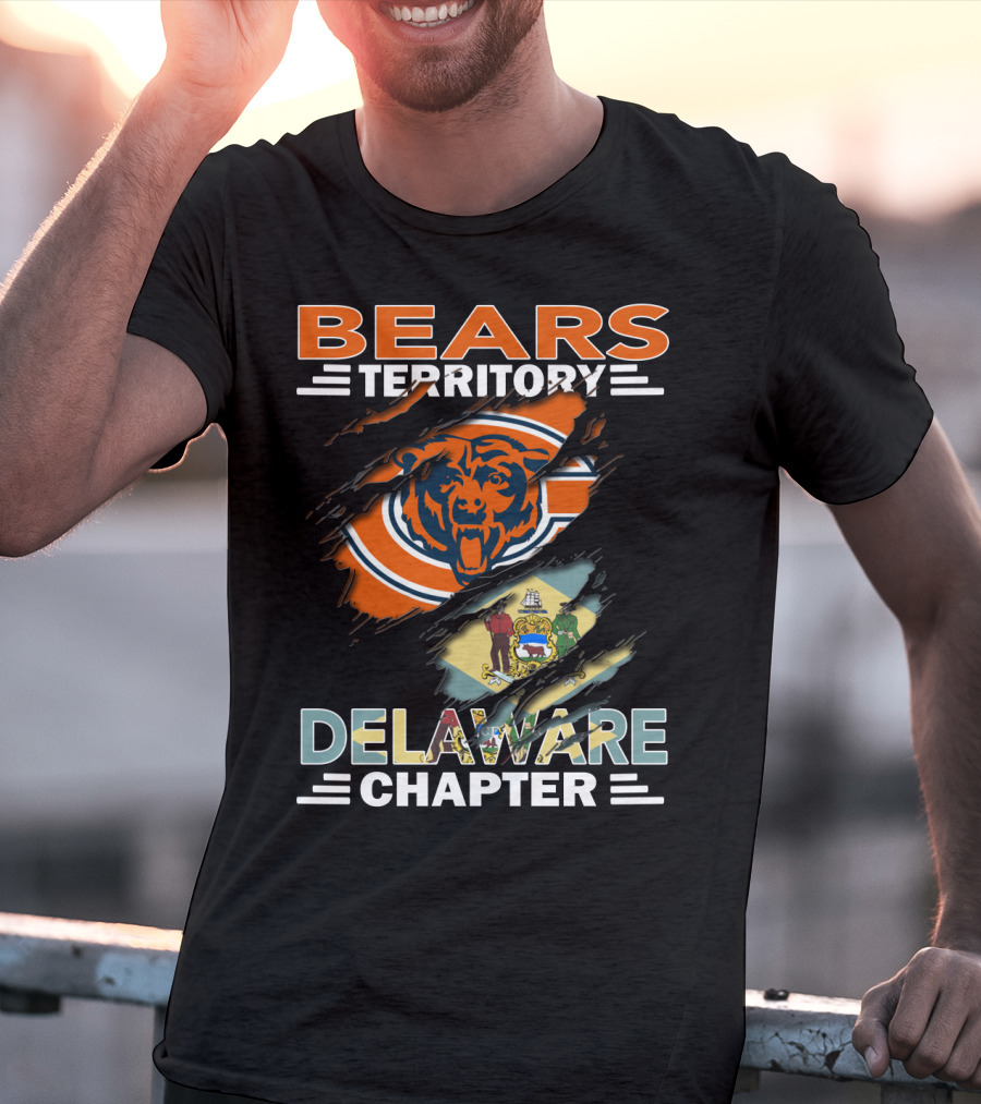 Bears Territory Chicago Delaware Chapter Flag Emblem T-Shirt